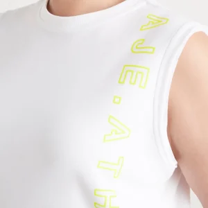 Fashion Aje ATHLETICA Signature Logo Tank 101 White/Citrus Yellow