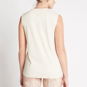 Best Sale Aje ATHLETICA Signature Logo Tank 101 Light Ivory/Gold