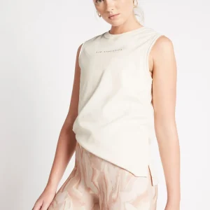 Best Sale Aje ATHLETICA Signature Logo Tank 101 Light Ivory/Gold