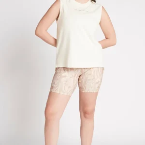 Best Sale Aje ATHLETICA Signature Logo Tank 101 Light Ivory/Gold