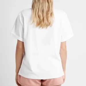 Discount Aje ATHLETICA Signature Logo T-Shirt 102 White/Sunset Pink