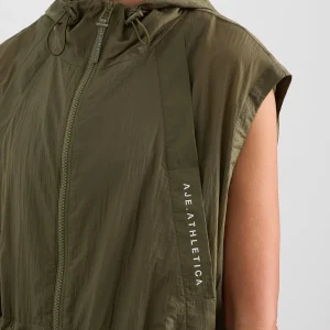 Shop Aje ATHLETICA Sleeveless Hooded Trench 783 Deep Khaki