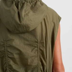 Shop Aje ATHLETICA Sleeveless Hooded Trench 783 Deep Khaki