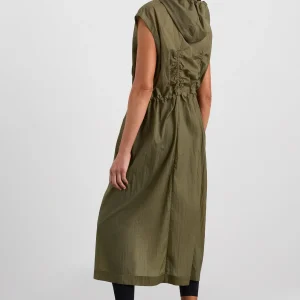 Shop Aje ATHLETICA Sleeveless Hooded Trench 783 Deep Khaki