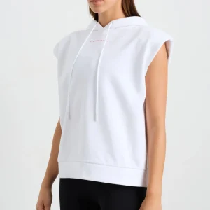 Online Aje ATHLETICA Sleeveless Logo Hoodie 402 White/Pink