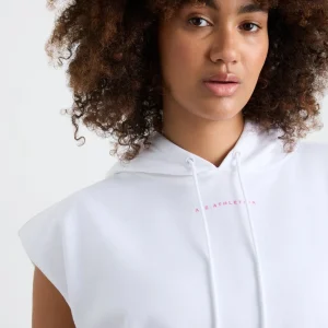 Online Aje ATHLETICA Sleeveless Logo Hoodie 402 White/Pink