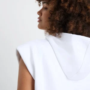 Online Aje ATHLETICA Sleeveless Logo Hoodie 402 White/Pink