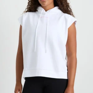 Online Aje ATHLETICA Sleeveless Logo Hoodie 402 White/Pink