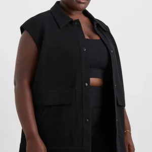 Online Aje ATHLETICA Sleeveless Waffle Jacket 785 Black