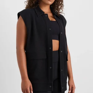 Online Aje ATHLETICA Sleeveless Waffle Jacket 785 Black
