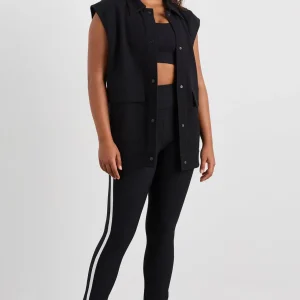 Online Aje ATHLETICA Sleeveless Waffle Jacket 785 Black