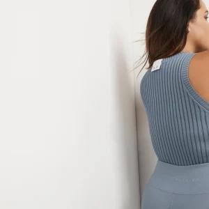 Sale Aje ATHLETICA Slim Knitted Tank 107 Storm Blue