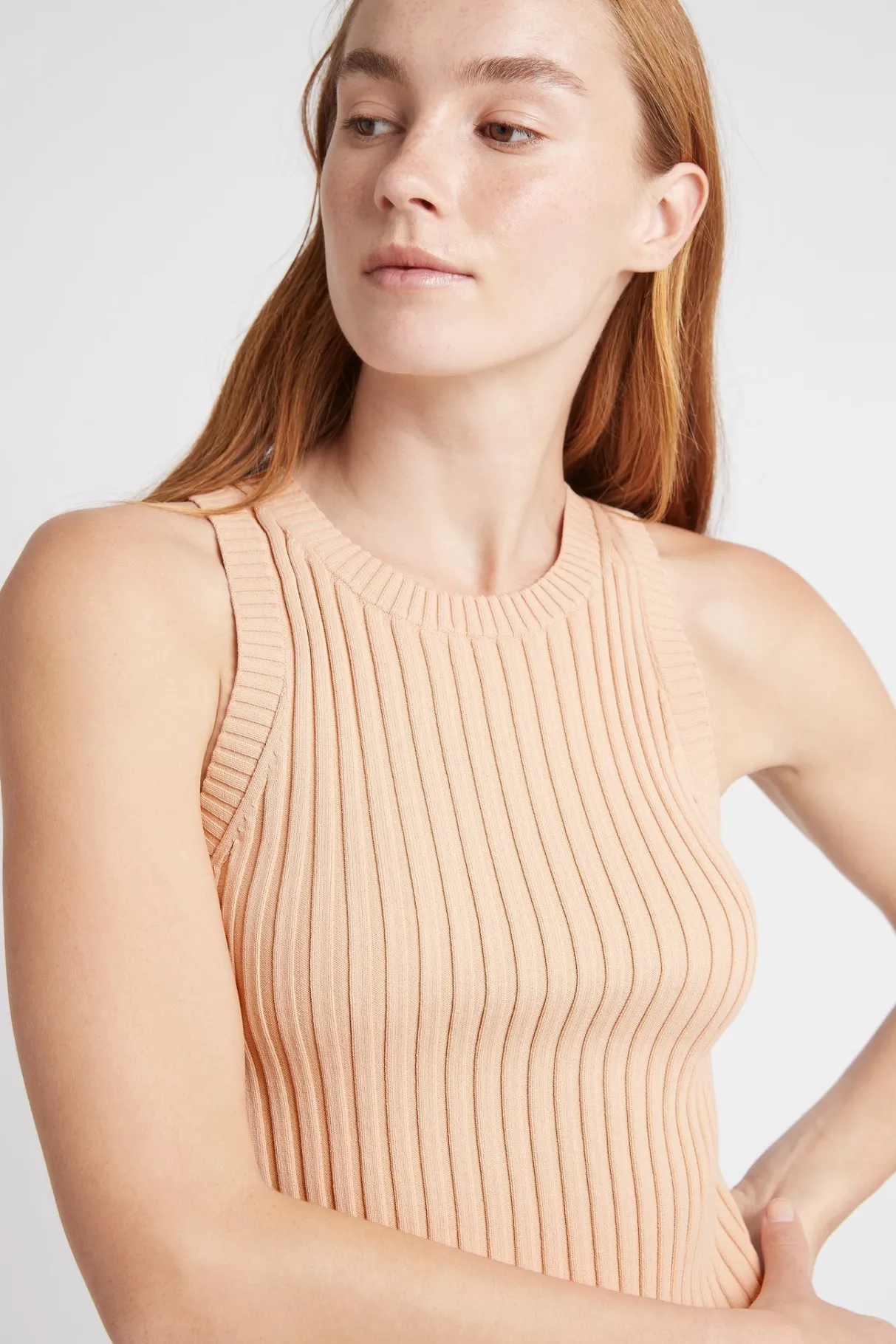 slim_knitted_tank__3.webp Outlet Aje ATHLETICA Slim Knitted Tank 107 Sand