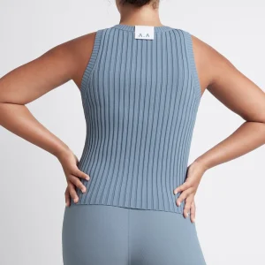 Sale Aje ATHLETICA Slim Knitted Tank 107 Storm Blue