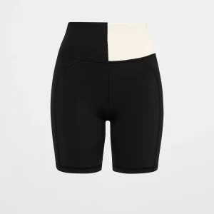 Discount Aje ATHLETICA Spliced Bike Short 633 Black Limestone Beige