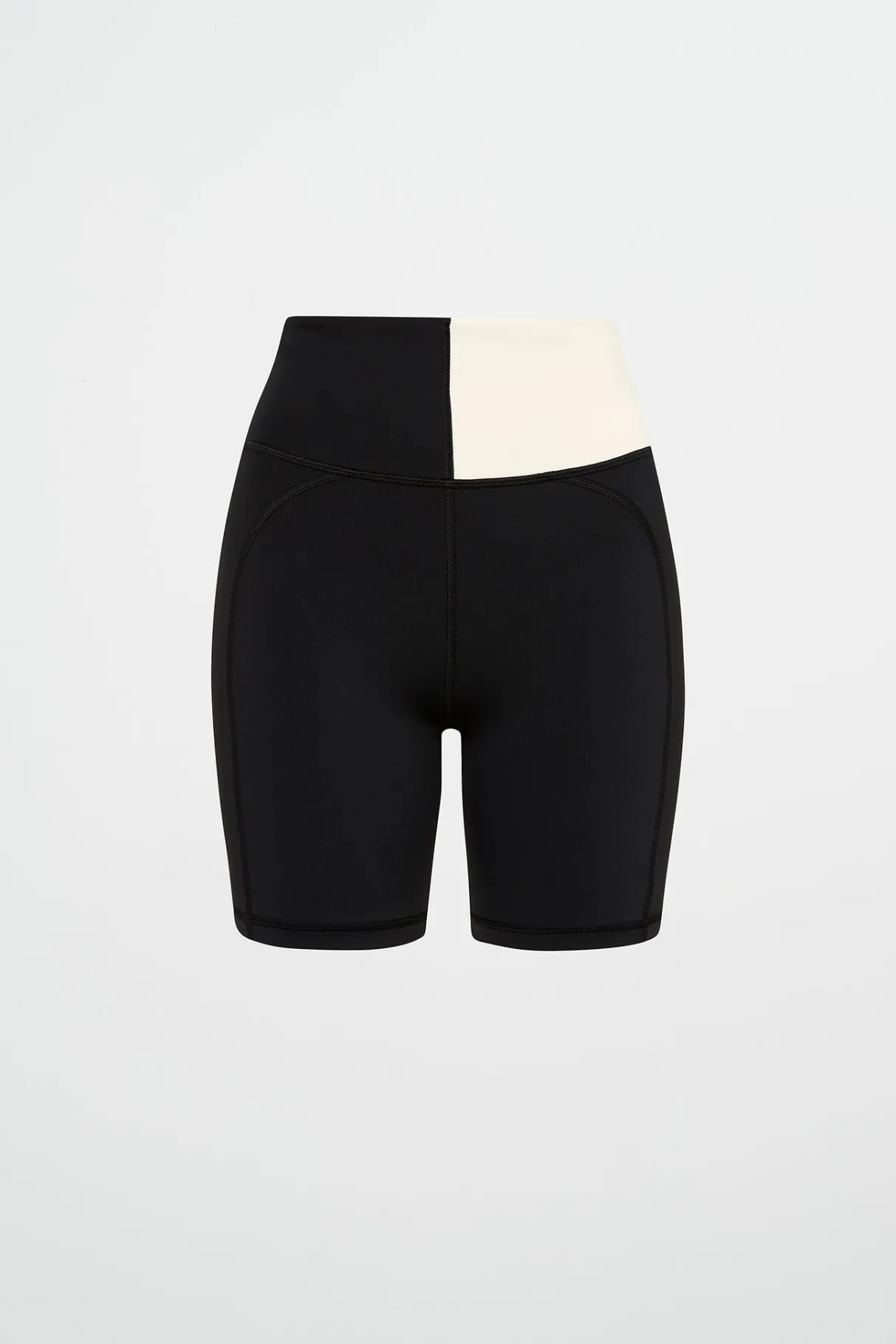 spliced_bike_short__1.webp Discount Aje ATHLETICA Spliced Bike Short 633 Black Limestone Beige