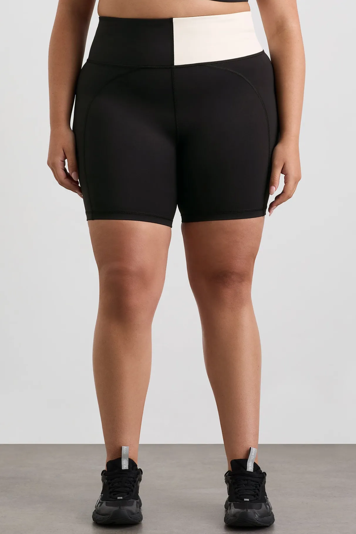 spliced_bike_short__12.webp Discount Aje ATHLETICA Spliced Bike Short 633 Black Limestone Beige