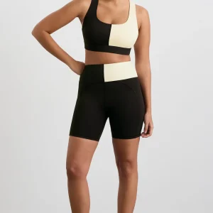 Discount Aje ATHLETICA Spliced Bike Short 633 Black Limestone Beige