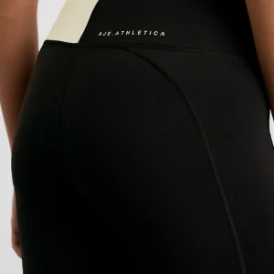 Discount Aje ATHLETICA Spliced Bike Short 633 Black Limestone Beige