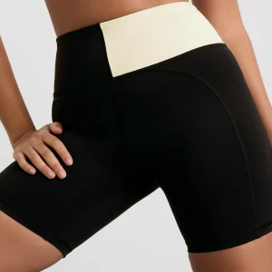 Discount Aje ATHLETICA Spliced Bike Short 633 Black Limestone Beige