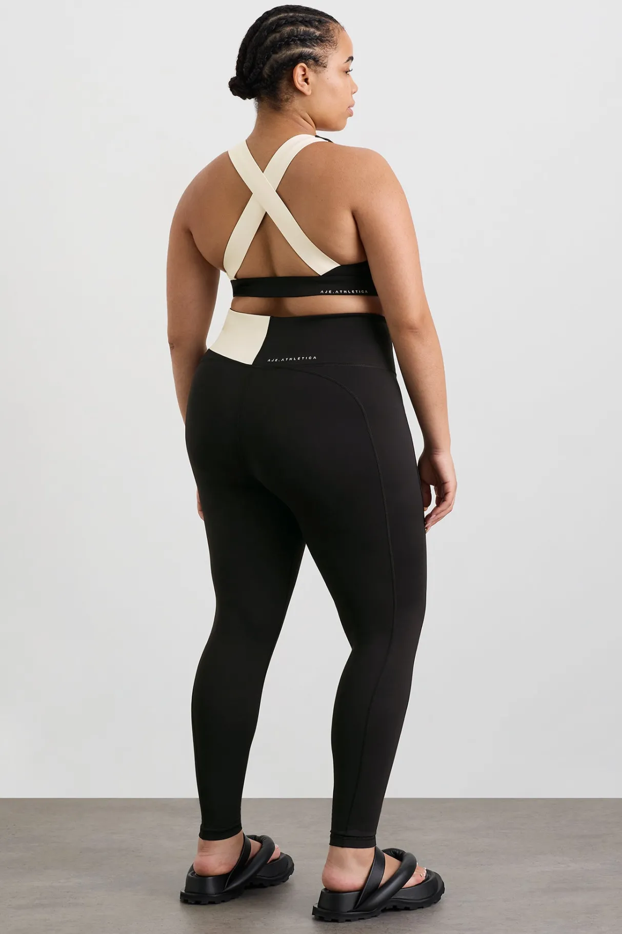 spliced_legging__14.webp Clearance Aje ATHLETICA Spliced Legging 237 Black Limestone Beige