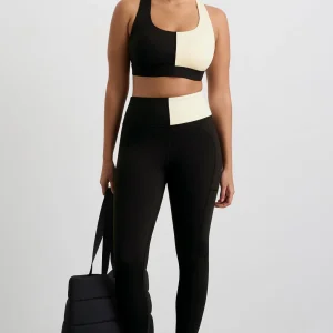 Clearance Aje ATHLETICA Spliced Legging 237 Black Limestone Beige