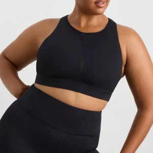 Discount Aje ATHLETICA Spliced Mesh Sports Bra 370 Black