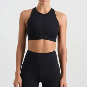 Discount Aje ATHLETICA Spliced Mesh Sports Bra 370 Black