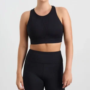 Discount Aje ATHLETICA Spliced Mesh Sports Bra 370 Black