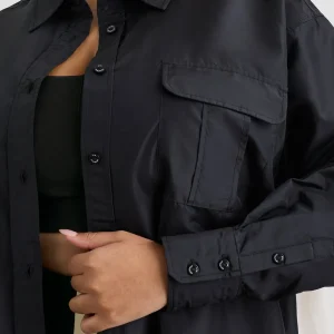 Hot Aje ATHLETICA Spliced Spray Shirt 427 Black Limestone Beige