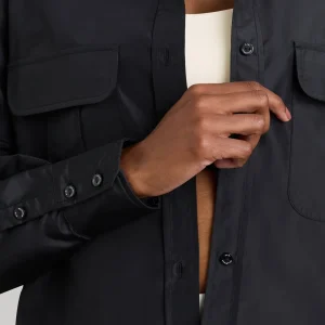 Hot Aje ATHLETICA Spliced Spray Shirt 427 Black Limestone Beige