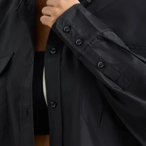 Hot Aje ATHLETICA Spliced Spray Shirt 427 Black Limestone Beige