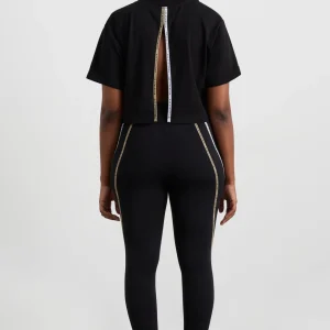 Online Aje ATHLETICA Split Back Crop Tee 114 Black/Multi