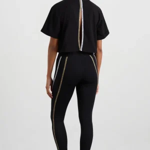 Online Aje ATHLETICA Split Back Crop Tee 114 Black/Multi