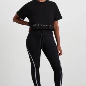 Online Aje ATHLETICA Split Back Crop Tee 114 Black/Multi