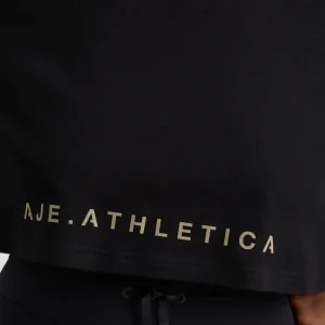 Online Aje ATHLETICA Split Back Crop Tee 114 Black/Multi
