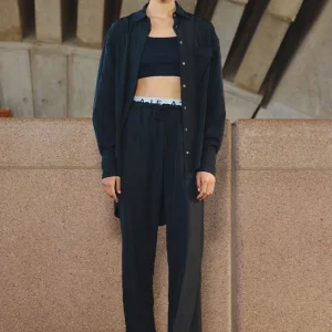 Hot Aje ATHLETICA Split Back Relaxed Pant 516 Black