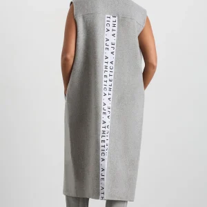 Clearance Aje ATHLETICA Split Back Sleeveless Coat 760 Grey Marle