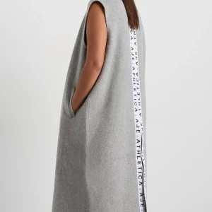 Clearance Aje ATHLETICA Split Back Sleeveless Coat 760 Grey Marle