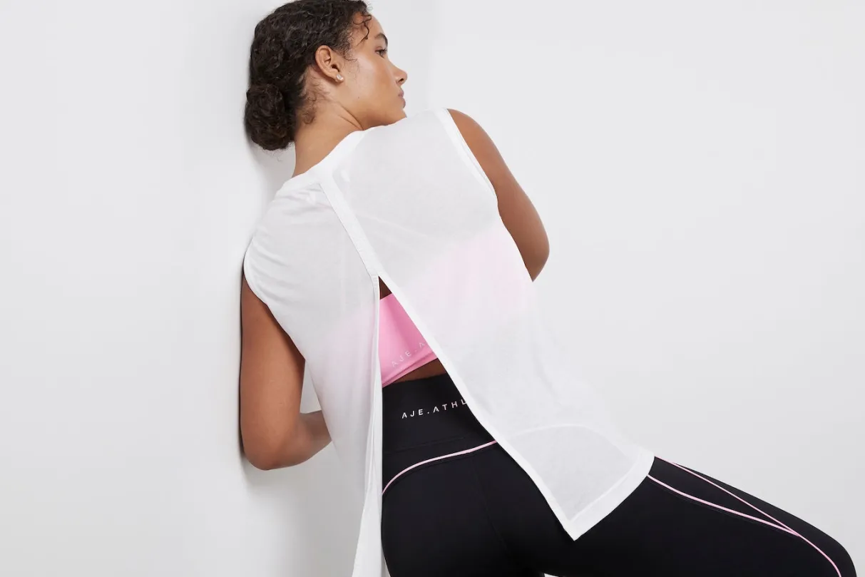 split_back_tank__16.webp Shop Aje ATHLETICA Split Back Tank 111 White/White