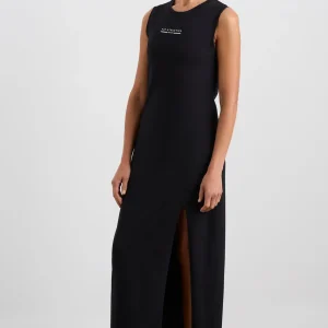Sale Aje ATHLETICA Split Hem Jersey Dress 816 Black