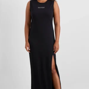 Sale Aje ATHLETICA Split Hem Jersey Dress 816 Black