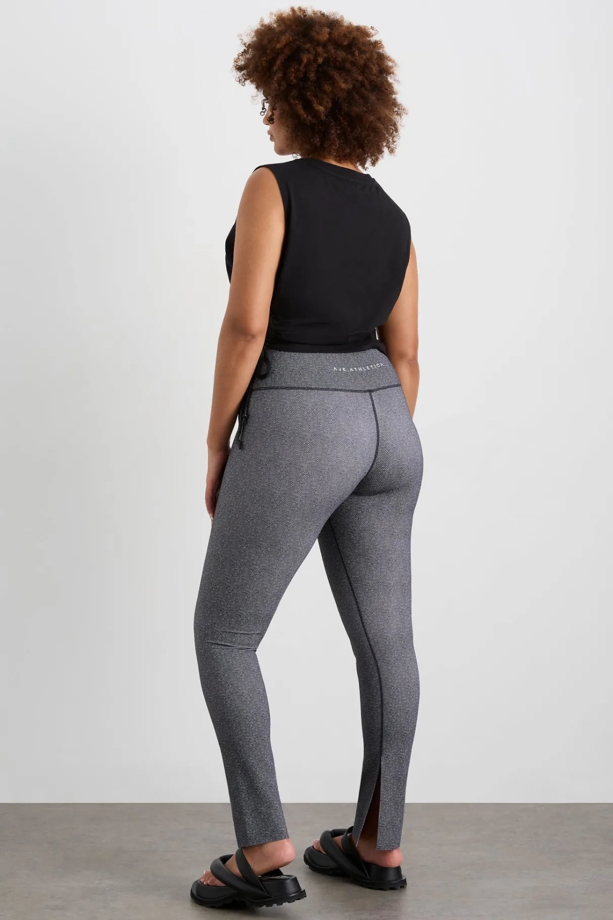 split_hem_leggings__12.webp Store Aje ATHLETICA Split Hem Leggings 205 Herringbone Print