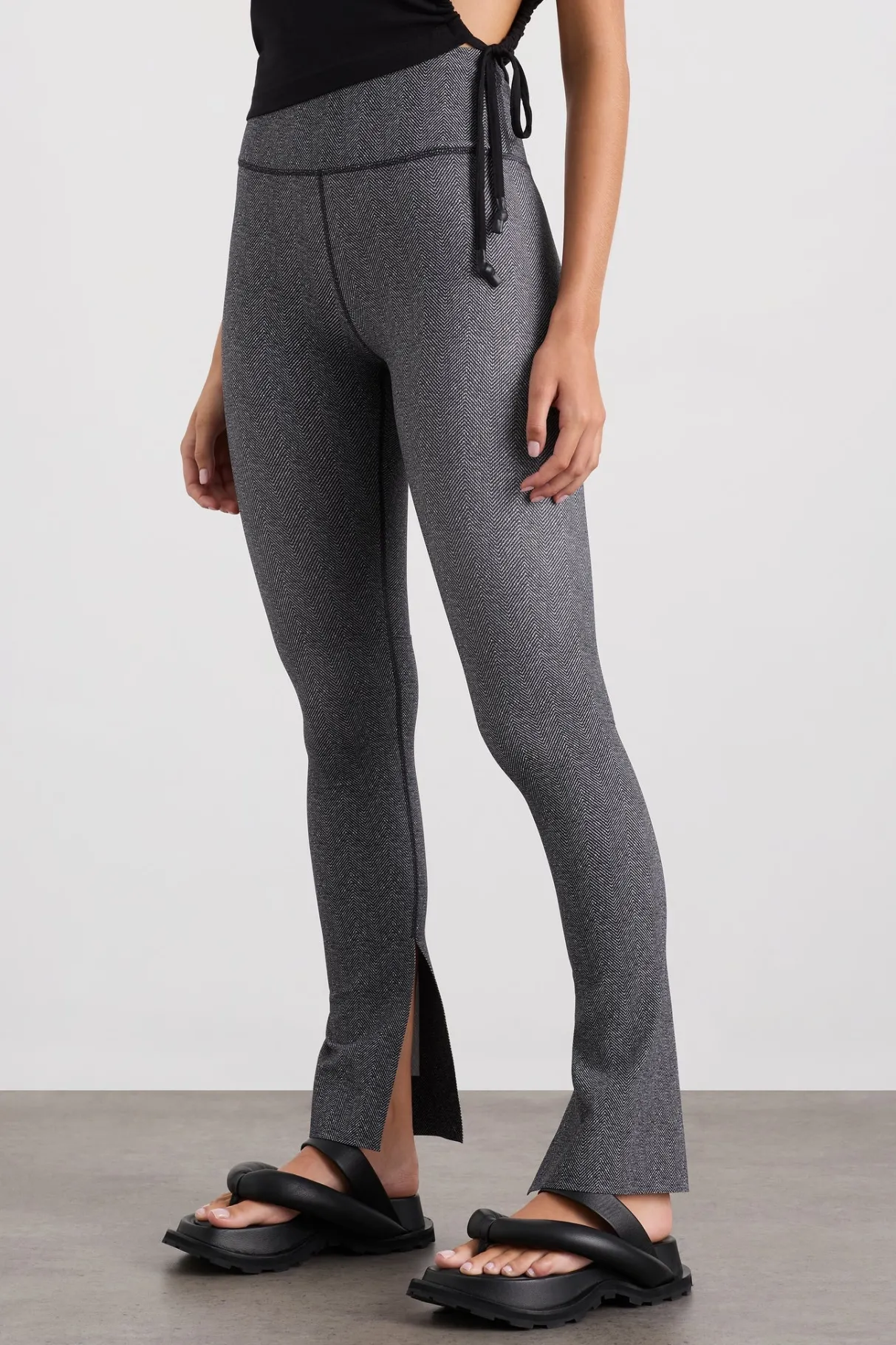 split_hem_leggings__2.webp Store Aje ATHLETICA Split Hem Leggings 205 Herringbone Print