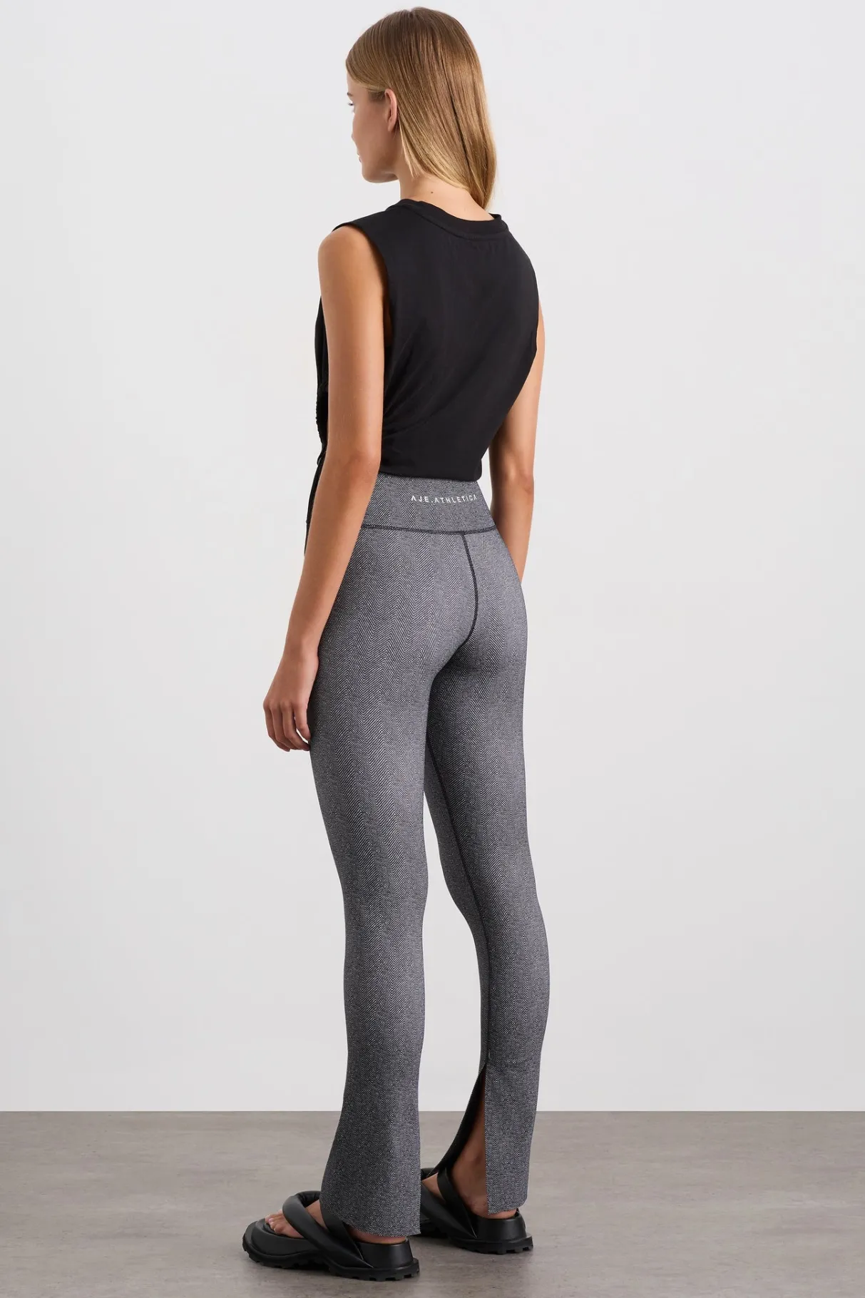 split_hem_leggings__4.webp Store Aje ATHLETICA Split Hem Leggings 205 Herringbone Print