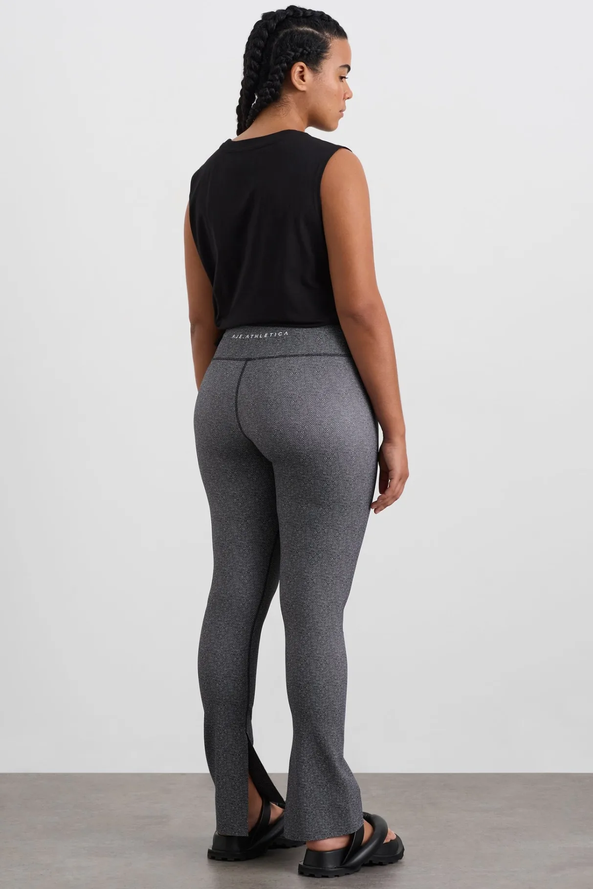 split_hem_leggings__8.webp Store Aje ATHLETICA Split Hem Leggings 205 Herringbone Print