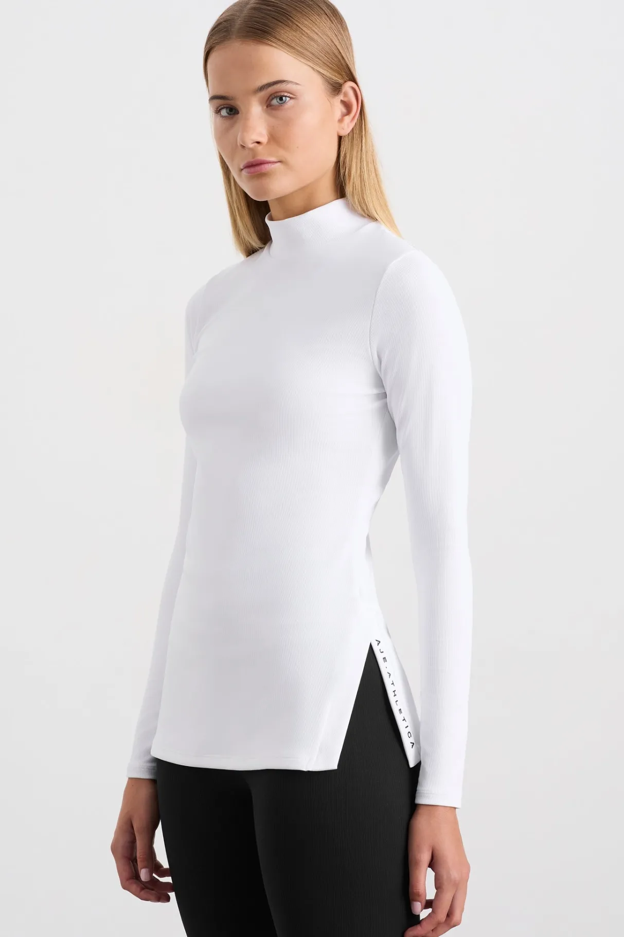 split_hem_mock_top__0.webp New Aje ATHLETICA Split Hem Mock Top 434 White