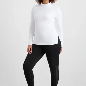 New Aje ATHLETICA Split Hem Mock Top 434 White