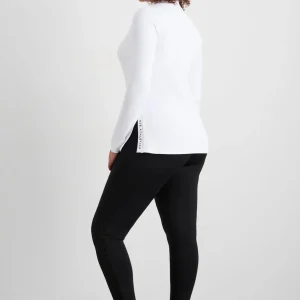 New Aje ATHLETICA Split Hem Mock Top 434 White