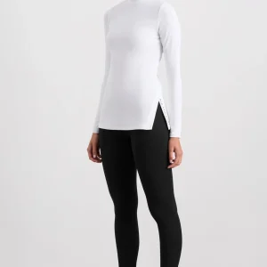 New Aje ATHLETICA Split Hem Mock Top 434 White